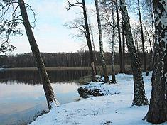 Белое озеро зимой